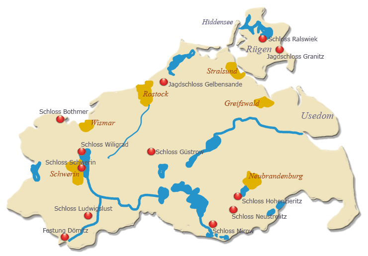 In Mecklenburg-Vorpommern befinden sich über 2000 Burgen und Schlösser